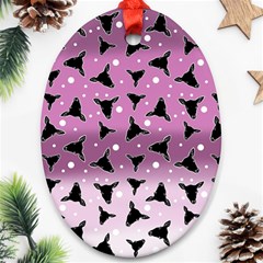 Deer Dots Ombre Ornament (oval)