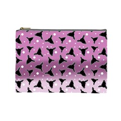 Deer Dots Ombre Cosmetic Bag (large) by snowwhitegirl