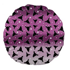 Deer Dots Ombre Large 18  Premium Flano Round Cushions by snowwhitegirl