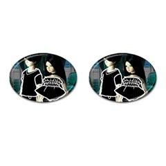 Dolls In Living Room Cufflinks (oval) by snowwhitegirl