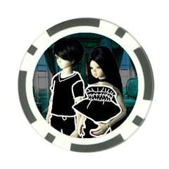 Dolls In Living Room Poker Chip Card Guard by snowwhitegirl