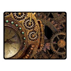 Steampunk Clock Fleece Blanket (small) by snowwhitegirl