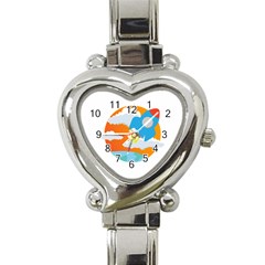 Rocket Rocket Ship Rocket Fire Heart Italian Charm Watch by Pakrebo