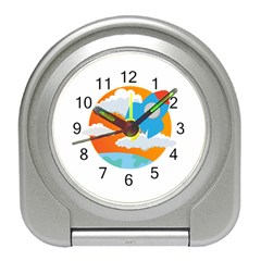 Rocket Rocket Ship Rocket Fire Travel Alarm Clock by Pakrebo