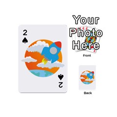 Rocket Rocket Ship Rocket Fire Playing Cards 54 (mini) by Pakrebo