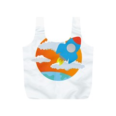 Rocket Rocket Ship Rocket Fire Full Print Recycle Bag (s) by Pakrebo