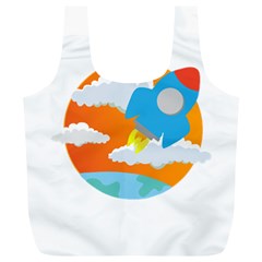 Rocket Rocket Ship Rocket Fire Full Print Recycle Bag (xl) by Pakrebo