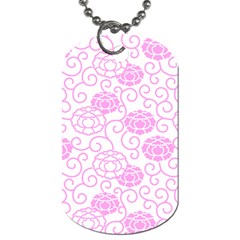 Peony Asia Spring Flowers Natural Dog Tag (one Side) by Pakrebo