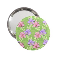 Lily Flowers Green Plant Natural 2.25  Handbag Mirrors