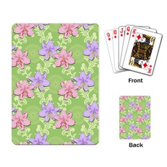 Lily Flowers Green Plant Natural Playing Cards Single Design