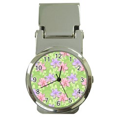 Lily Flowers Green Plant Natural Money Clip Watches