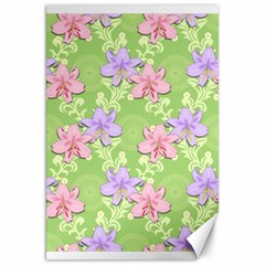 Lily Flowers Green Plant Natural Canvas 20  x 30 