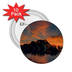 Horizon Sunset Evening Sunrise 2 25  Buttons (10 Pack)  by Pakrebo