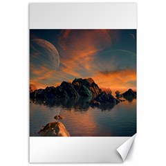 Horizon Sunset Evening Sunrise Canvas 24  X 36  by Pakrebo