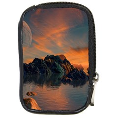 Horizon Sunset Evening Sunrise Compact Camera Leather Case by Pakrebo