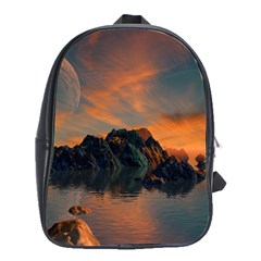 Horizon Sunset Evening Sunrise School Bag (large) by Pakrebo