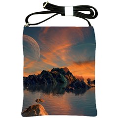 Horizon Sunset Evening Sunrise Shoulder Sling Bag by Pakrebo