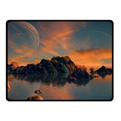 Horizon Sunset Evening Sunrise Fleece Blanket (small) by Pakrebo