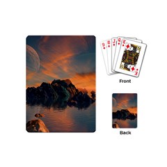 Horizon Sunset Evening Sunrise Playing Cards (mini) by Pakrebo