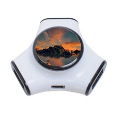 Horizon Sunset Evening Sunrise 3-port Usb Hub by Pakrebo