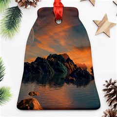 Horizon Sunset Evening Sunrise Ornament (bell) by Pakrebo