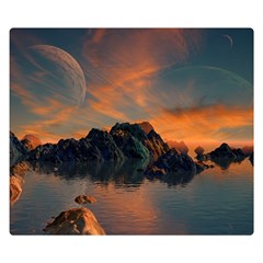 Horizon Sunset Evening Sunrise Double Sided Flano Blanket (small)  by Pakrebo