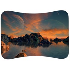 Horizon Sunset Evening Sunrise Velour Seat Head Rest Cushion