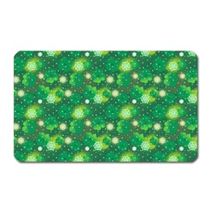 4 Leaf Clover Star Glitter Seamless Magnet (rectangular) by Pakrebo