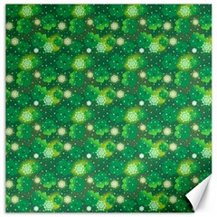 4 Leaf Clover Star Glitter Seamless Canvas 12  X 12  by Pakrebo