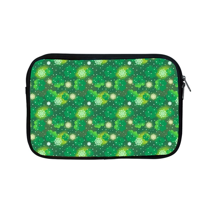 4 Leaf Clover Star Glitter Seamless Apple iPad Mini Zipper Cases