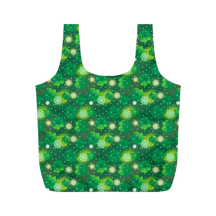 4 Leaf Clover Star Glitter Seamless Full Print Recycle Bag (M)