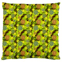 Flowers Yellow Red Blue Seamless Large Cushion Case (two Sides) by Pakrebo