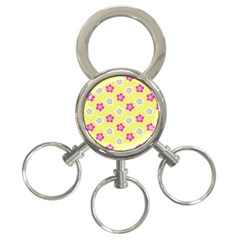 Traditional Patterns Plum 3-ring Key Chains