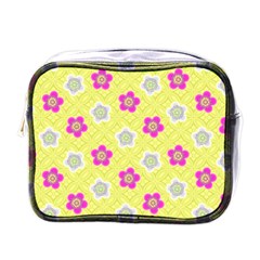 Traditional Patterns Plum Mini Toiletries Bag (one Side) by Pakrebo