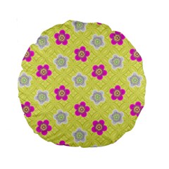 Traditional Patterns Plum Standard 15  Premium Round Cushions by Pakrebo