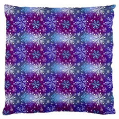 Snow White Blue Purple Tulip Large Cushion Case (two Sides) by Pakrebo