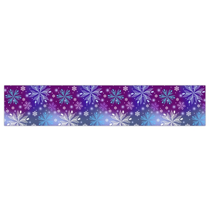 Snow White Blue Purple Tulip Small Flano Scarf