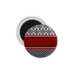 Background Damask Red Black 1 75  Magnets by Pakrebo