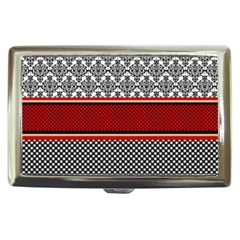 Background Damask Red Black Cigarette Money Case by Pakrebo