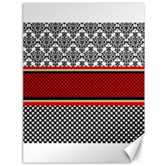 Background Damask Red Black Canvas 36  X 48  by Pakrebo