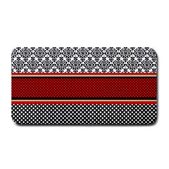 Background Damask Red Black Medium Bar Mats by Pakrebo