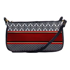 Background Damask Red Black Shoulder Clutch Bag by Pakrebo