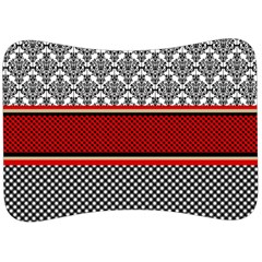 Background Damask Red Black Velour Seat Head Rest Cushion