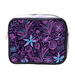 Stamping Pattern Leaves Drawing Mini Toiletries Bag (one Side) by Pakrebo