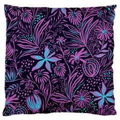 Stamping Pattern Leaves Drawing Large Cushion Case (one Side) by Pakrebo