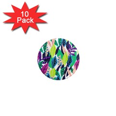 Leaves Drawing Pattern Nature 1  Mini Magnet (10 Pack)  by Pakrebo