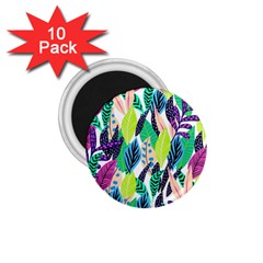 Leaves Drawing Pattern Nature 1 75  Magnets (10 Pack)  by Pakrebo