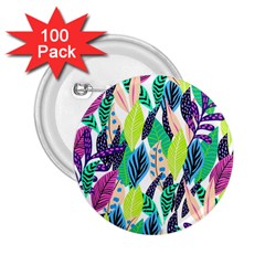 Leaves Drawing Pattern Nature 2 25  Buttons (100 Pack)  by Pakrebo