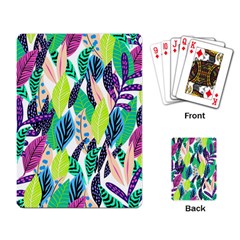 Leaves Drawing Pattern Nature Playing Cards Single Design by Pakrebo