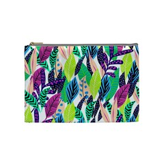 Leaves Drawing Pattern Nature Cosmetic Bag (medium) by Pakrebo